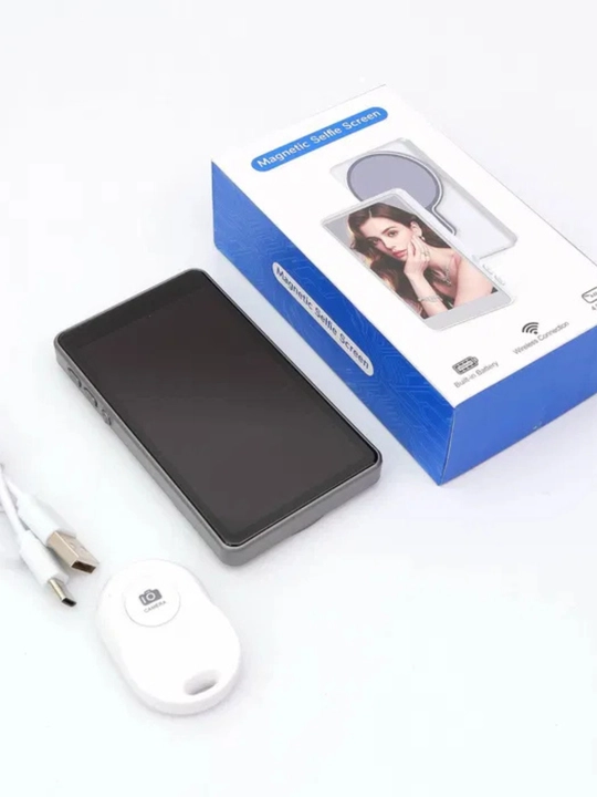 Magnitli selfi ekrani (Magnetic Selfie Screen), smartfonlar uchun orqa kameradan vblog