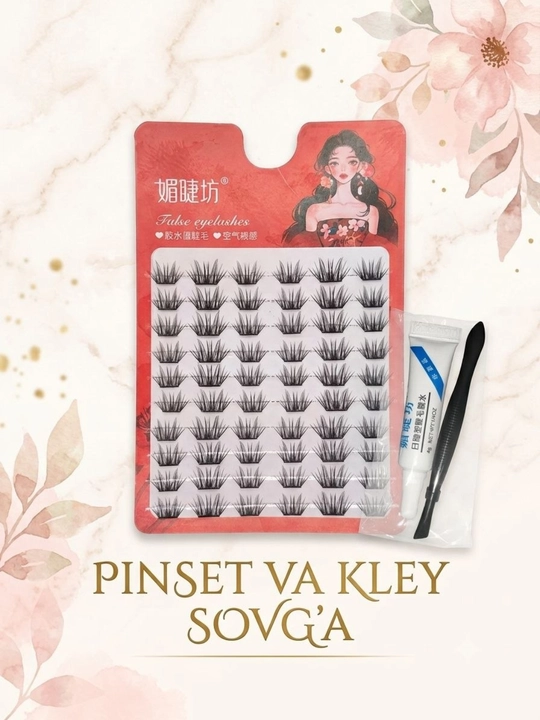 Sun'iy kiprik, kiprik tutami, cluster lashes, eyelashes, tabiiy kiprik, makiyaj