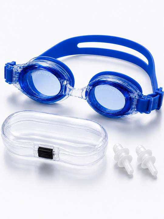Очки для плавания Swim Set Anti-Fog, для детей и взрослых, с футляром и берушами