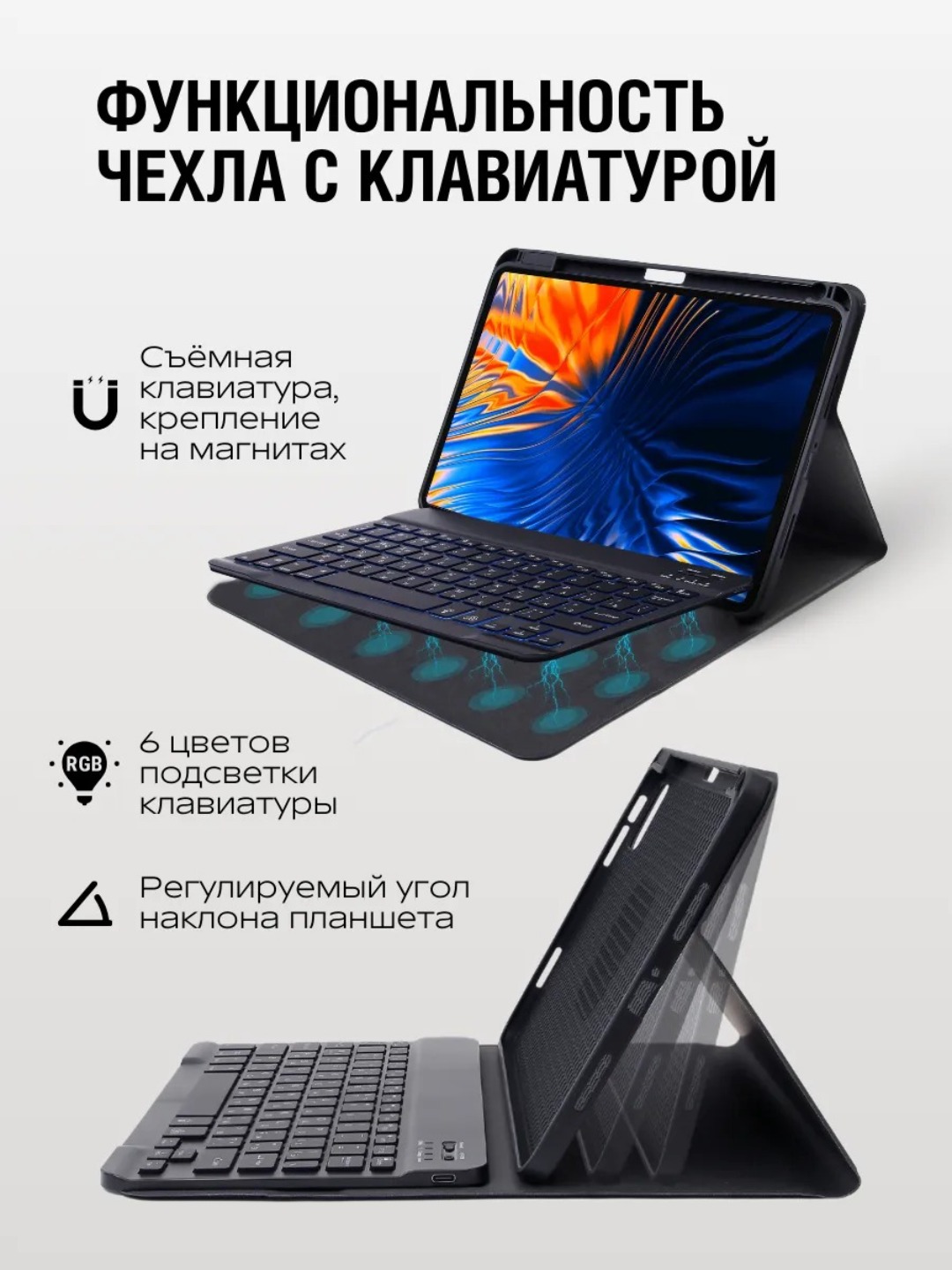 Xiaomi Redmi Pad 2 Pro 5G 12.1" kitobli g‘ilofi, (5G/Wi-Fi)
