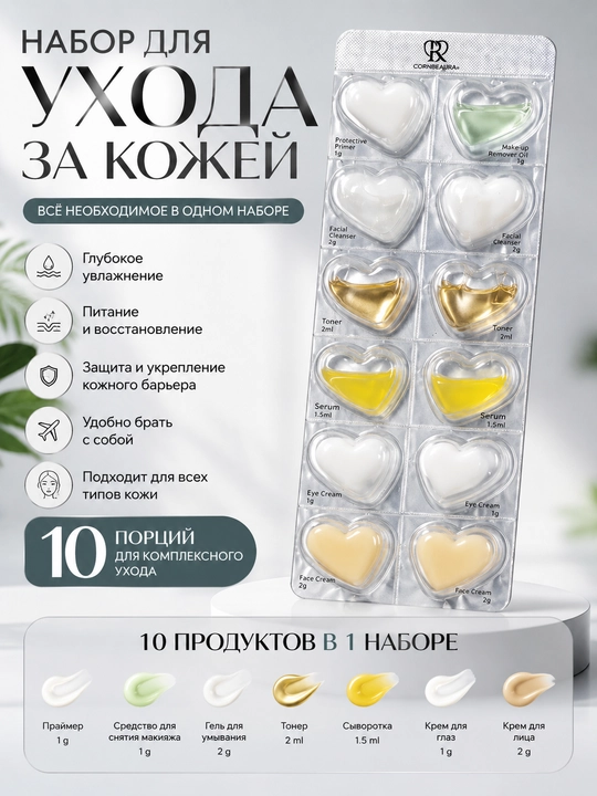 Ayollar uchun 7 kunlik yuz parvarishi kapsulalari to‘plami, 1 quti - 