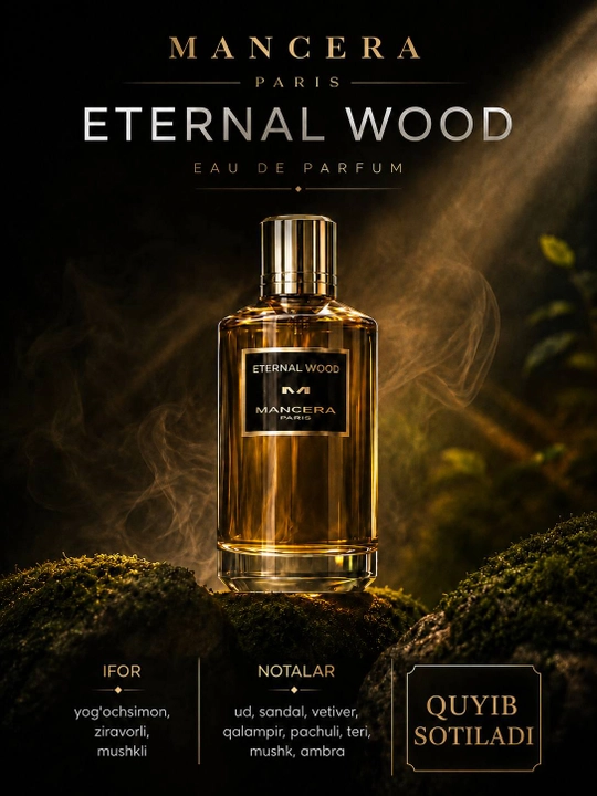 Mancera Eternal Wood unisex ichimlik suvi, 5 va 10 ml