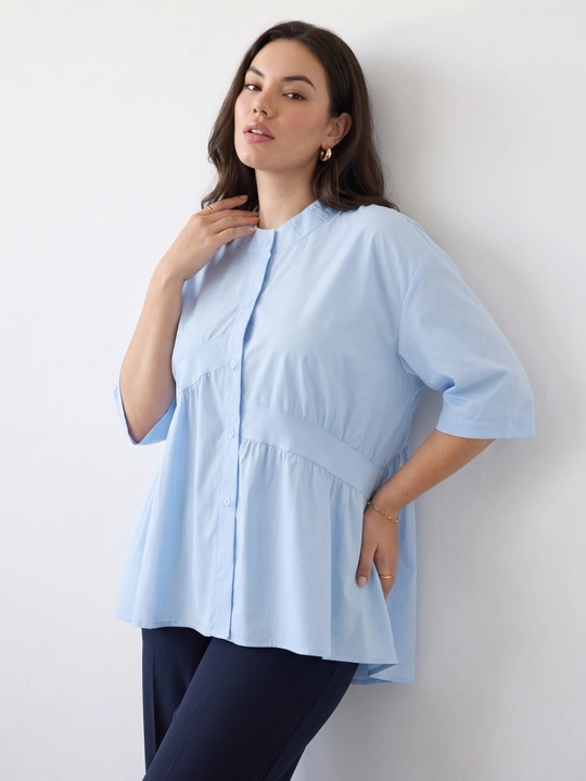 Erkin ayollar ko‘ylagi, yeng 3/4, katta o‘lchamlar XL–5XL — ELLY FASHION