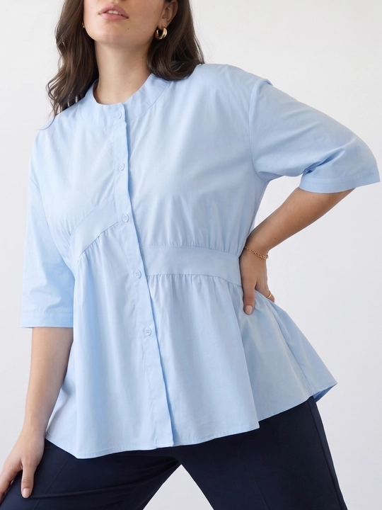 Erkin ayollar ko‘ylagi, yeng 3/4, katta o‘lchamlar XL–5XL — ELLY FASHION