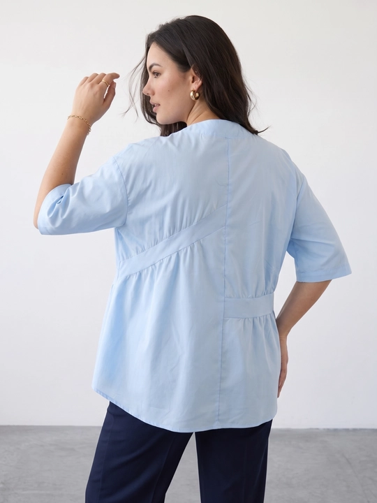 Erkin ayollar ko‘ylagi, yeng 3/4, katta o‘lchamlar XL–5XL — ELLY FASHION