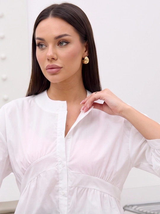 Erkin ayollar ko‘ylagi, yeng 3/4, katta o‘lchamlar XL–5XL — ELLY FASHION