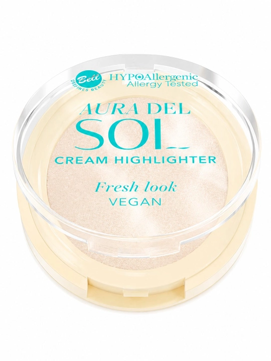 BELL HYPOALLERGENIСENIС yuz uchun xaylayter AURA DEL SOL ZAKAT 01, 3.5 g