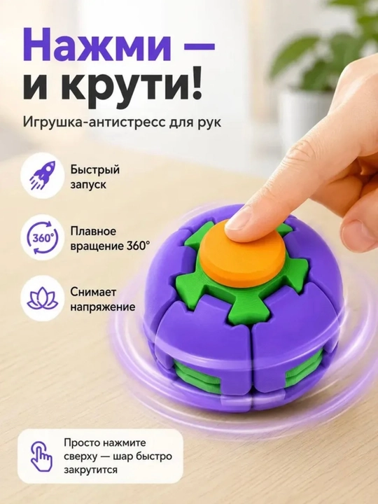 3Д шар антистресс спиннер