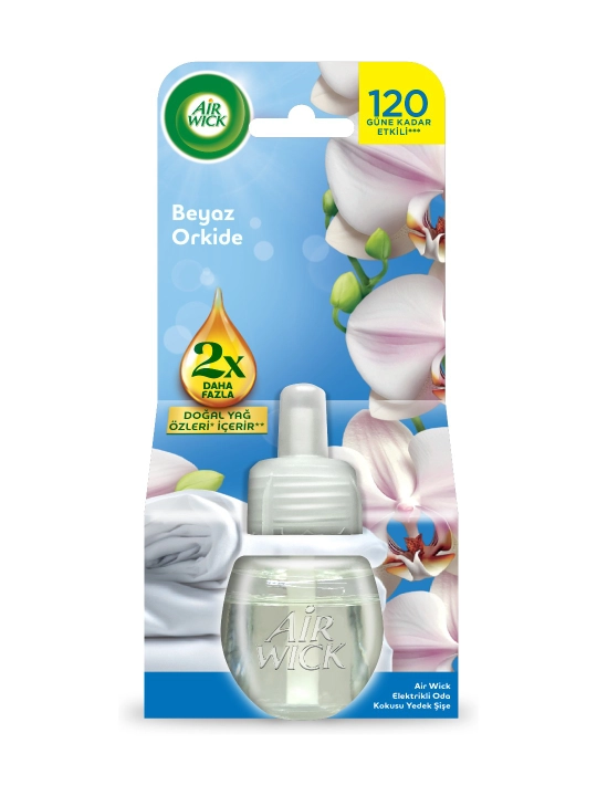 Air Wick Oq Orxideya xushbo‘y yog' diffuzori uchun almashtiriladigan flakon, 19 ml × 6 dona