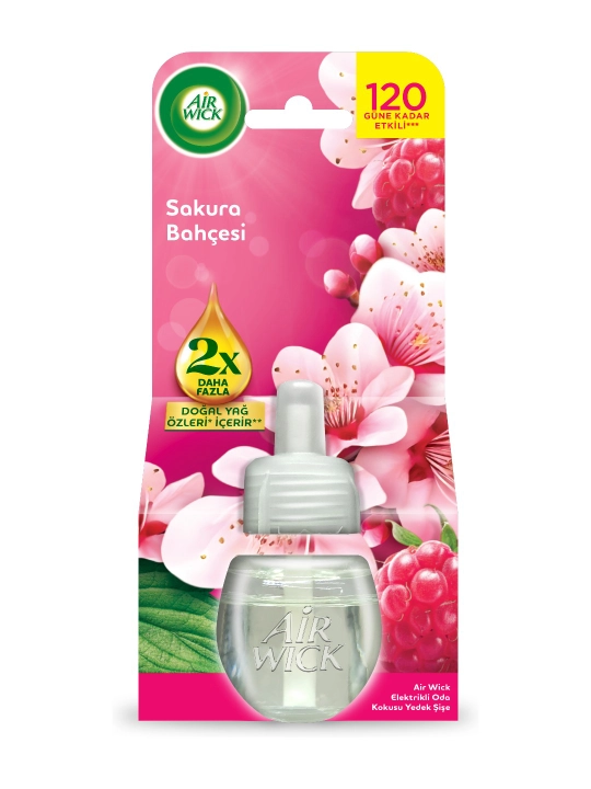 Air Wick Sakura bog‘i xushbo‘y yog' diffuzori uchun almashtiriladigan flakon, 19 ml × 6 dona