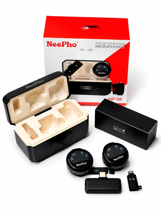 Jmary MW-17, NeePho NP-58 simsiz petlitsali mikrofoni, telefon uchun petlitsa