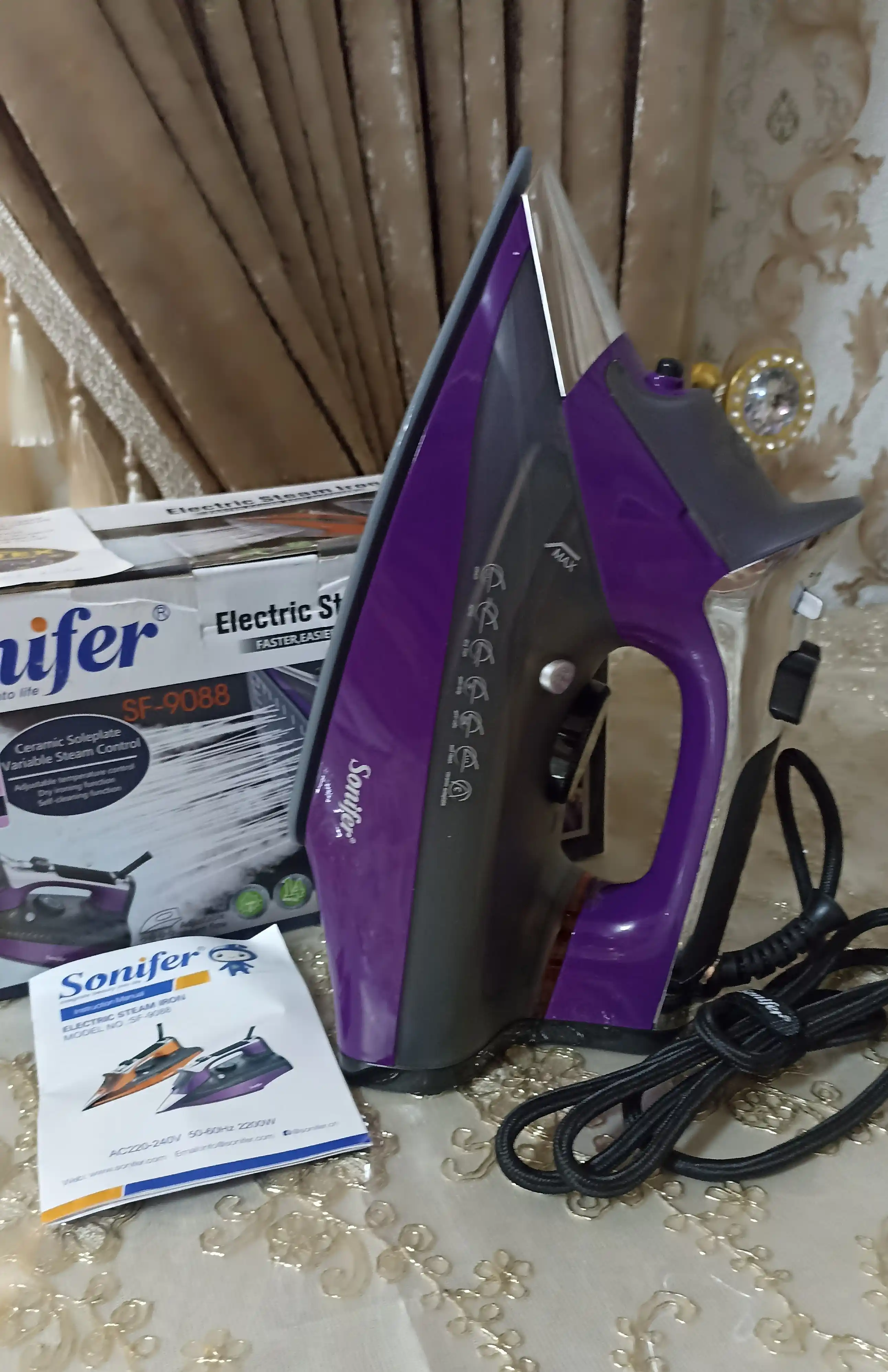 Утюг для глажки SONIFER, мощный паровой утюг, отпариватель, 2200 Вт