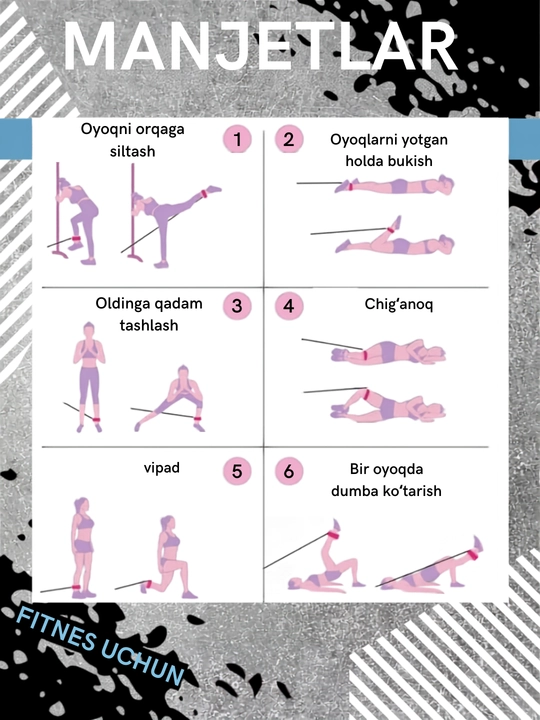 Sport uchun qo‘l va oyoq manjetlari, mashg‘ulotlar uchun