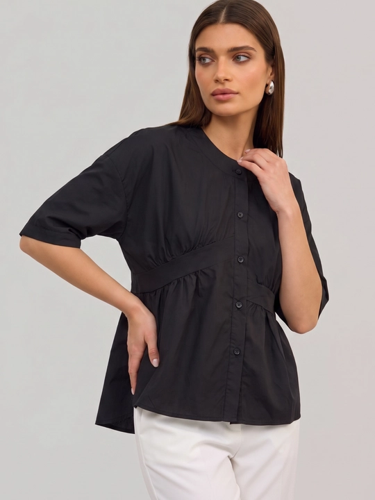 Erkin ayollar ko‘ylagi, yeng 3/4, katta o‘lchamlar XL–5XL — ELLY FASHION - 