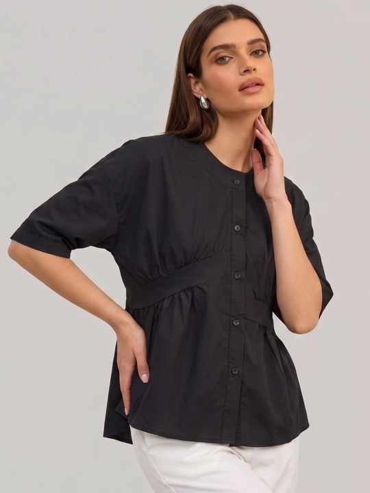 Erkin ayollar ko‘ylagi, yeng 3/4, katta o‘lchamlar XL–5XL — ELLY FASHION