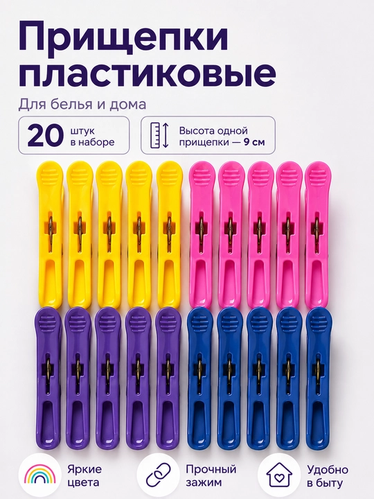 Прищепки пластиковые для белья