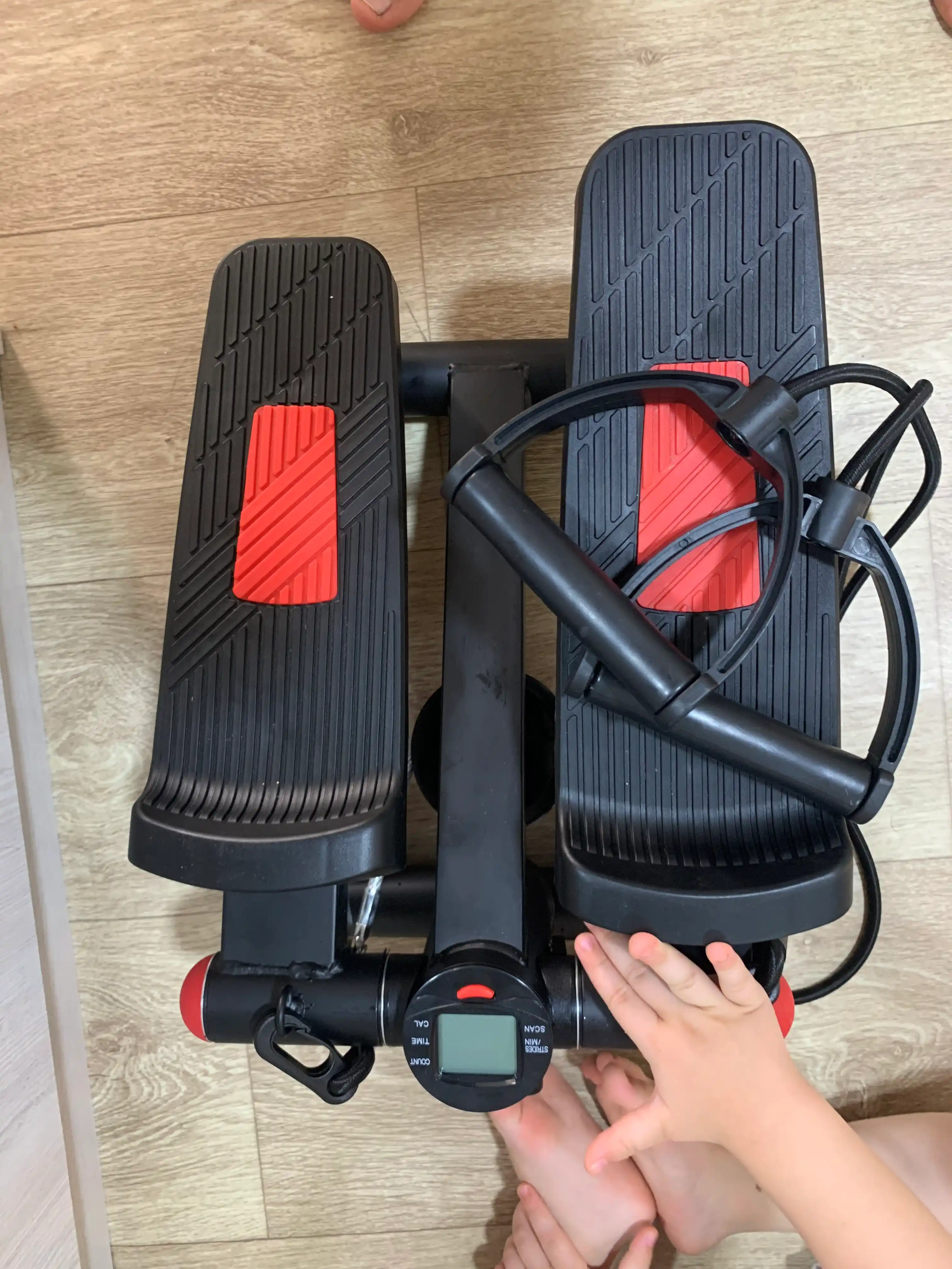 Stepper PRO espanderlar bilan, kardio, fitnes, oyoqlar va vazn yo‘qotish trenajyori