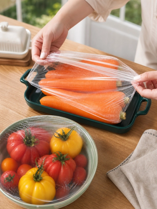 Многоразовые эластичные стрейч-пакеты для хранения продуктов