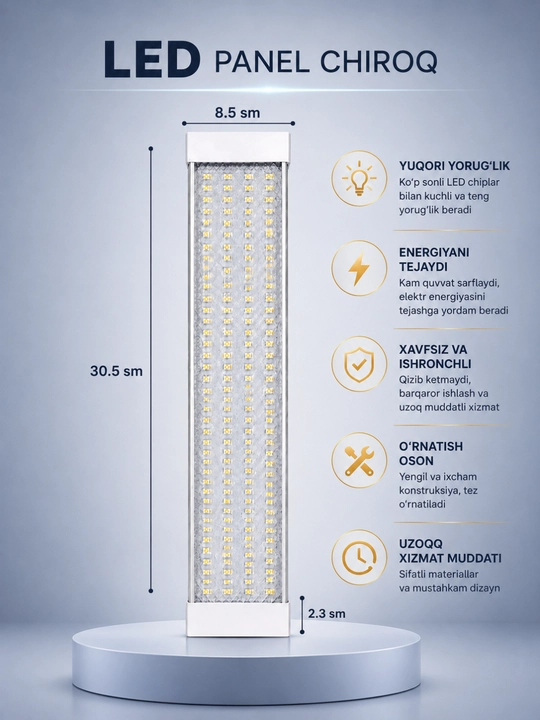 LED chiroq LECCO 20W 6500K ship uchun yoritgich 220V