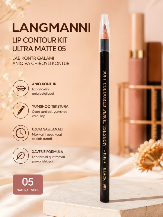 Qosh qalam THE SHOW Soft Coloured Pencil Brown B01 - 