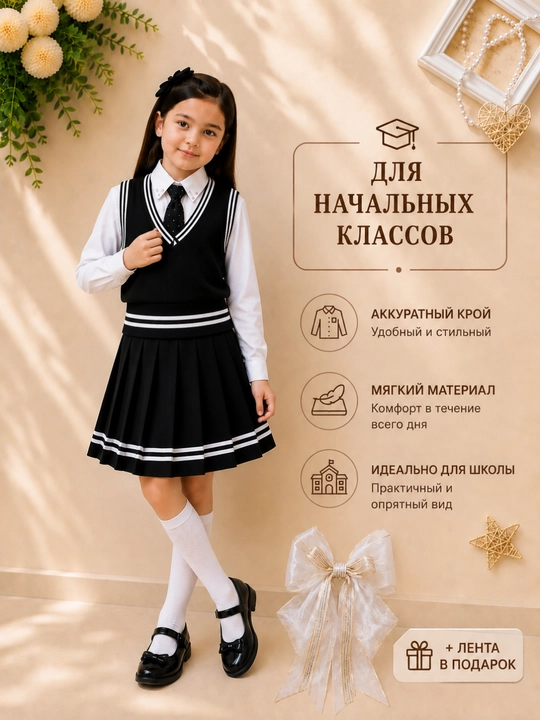 Школьная форма для девочек, белые блузки для школы, школьные юбки