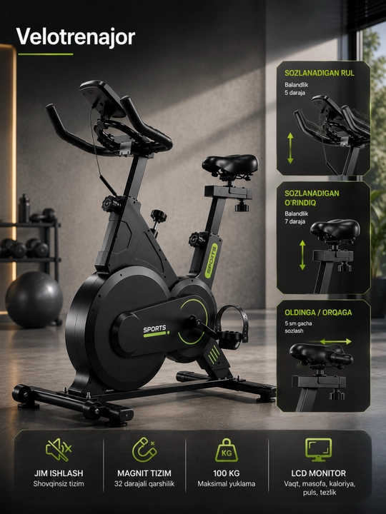 Uy velotrenajyori fitnes velosipedi