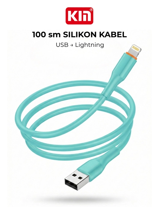 Кабель KIN KS25 USB → Lightning, 100 см, 3.8 мм, быстрая зарядка, силикон + ABS - 