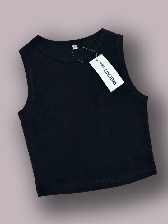 WEERIT Basic ayollar krop-topi, laykra qo‘shilgan paxta, o‘lchamlari XS-L