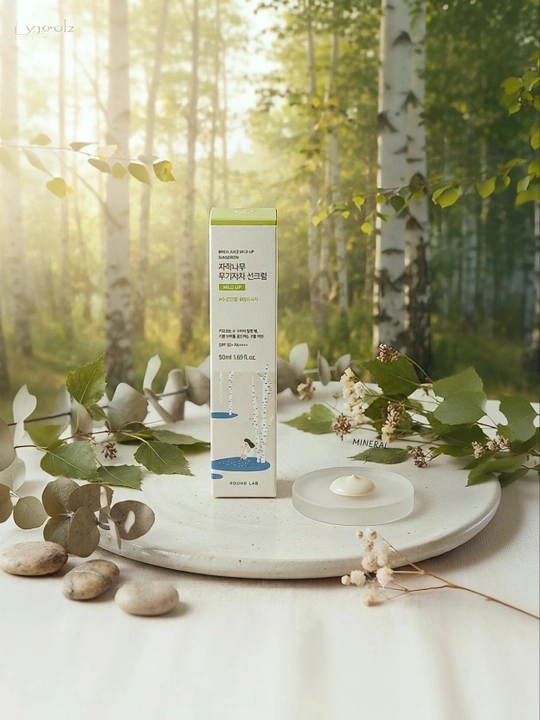Солнцезащитный крем Round Lab Birch Juice Mild-Up SPF 50+ PA++++ - 
