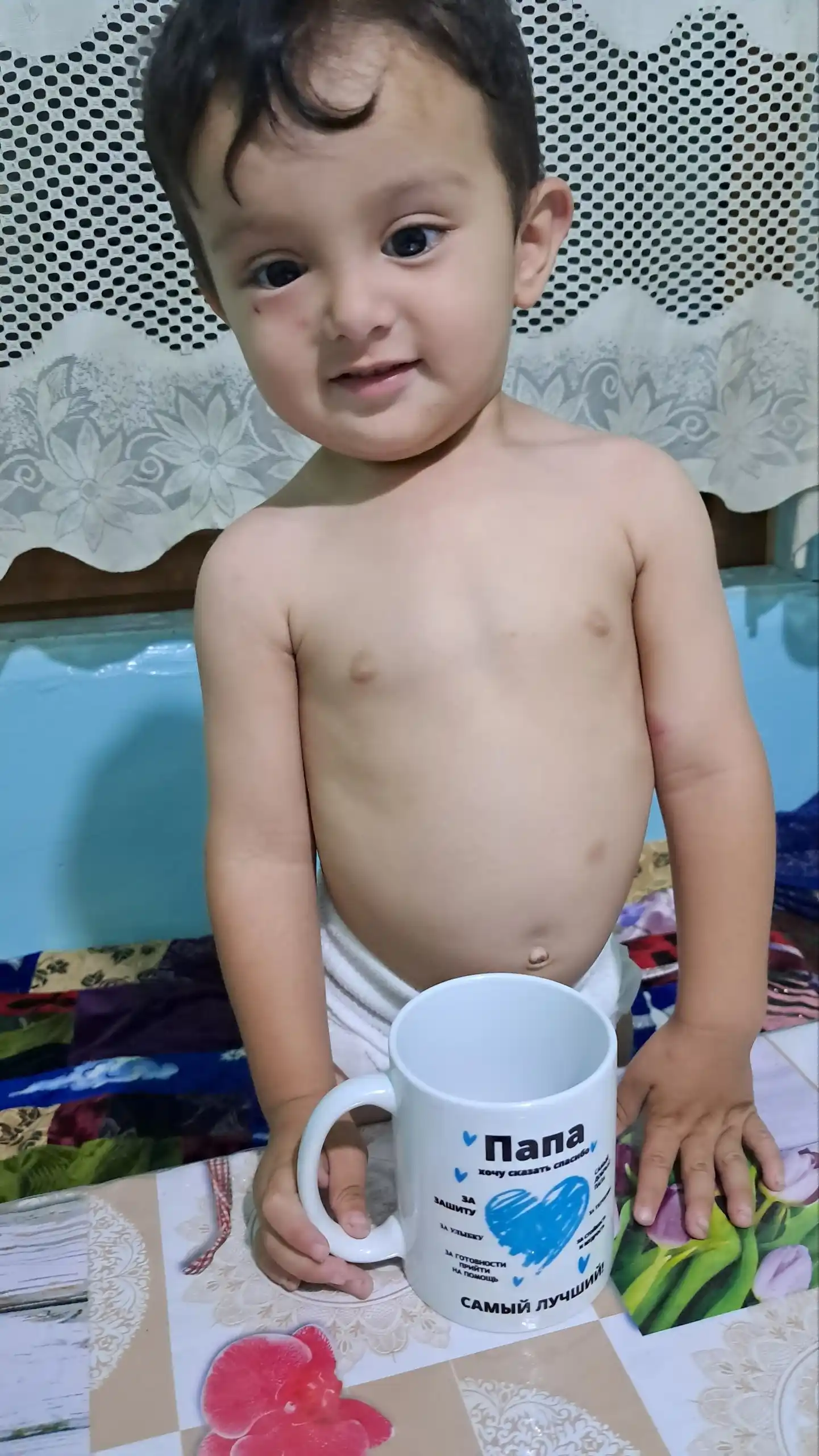 Dadam, onam, buvim va bobom uchun sovg'a sifatida bosmali krujka ,Bakal, finjon