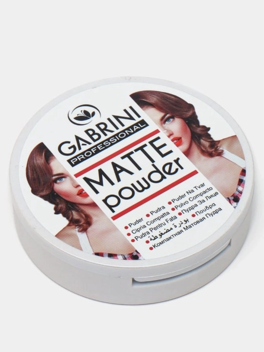 Пудра для лица Gabrini Matte Powder, матовая пудра, водостойкая, 12 г