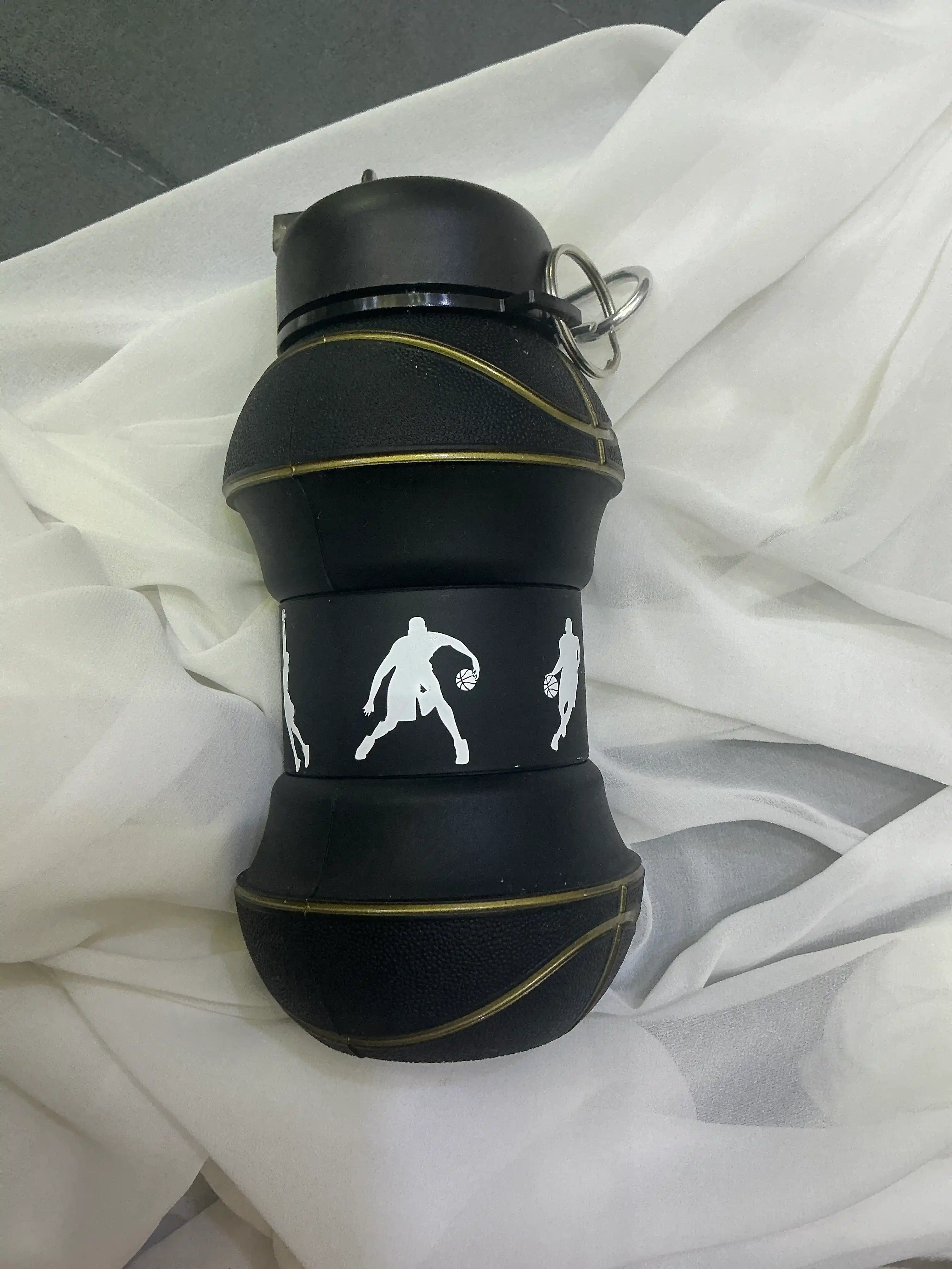 Qatlanadigan silikon sport suv idishi, Yig'iladigan butilka, 550 ml / 200 ml