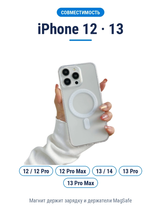 Магнитный чехол MagSafe для iPhone 17 Pro Max 16 15 14 и Samsung S25