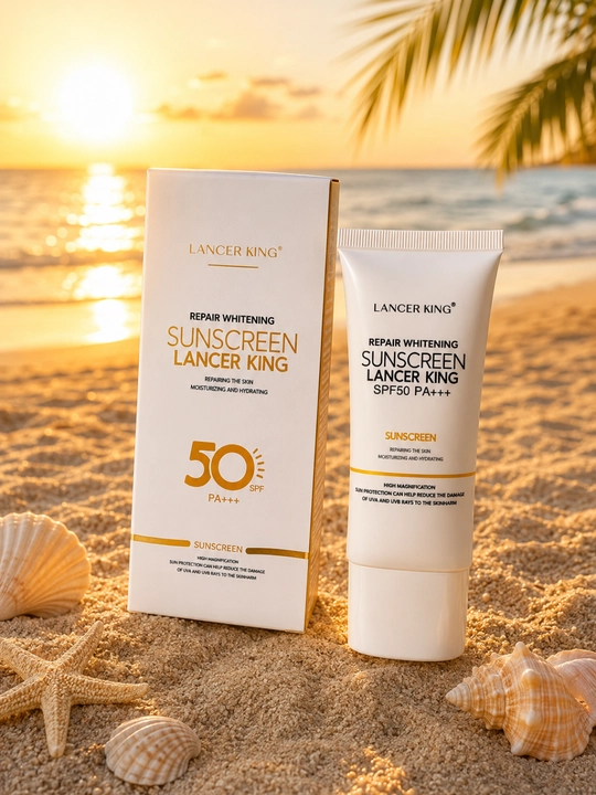 LANCER KING SPF50 PA+++ quyoshdan himoya losyoni yuz uchun namlovchi Oqartiruvchi 60 g