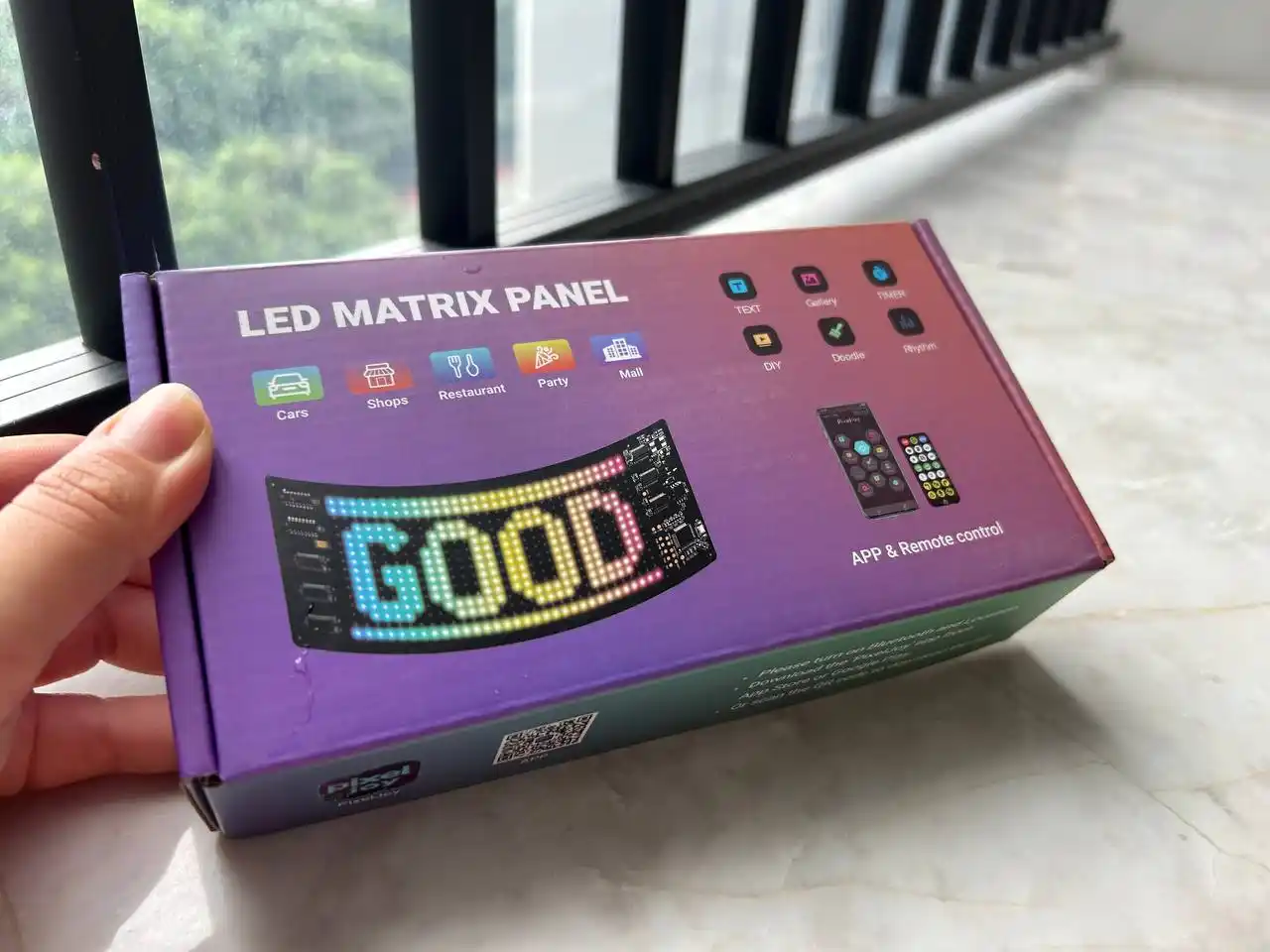 Умный LED-экран для авто, RGB картинка, с голосовым управлением
