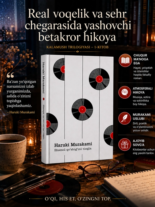 Haruki Murakami, Norveg o'rmoni, Sohildagi kafka, Leksington arvohlari, Qo'y ovi, Tun zulm