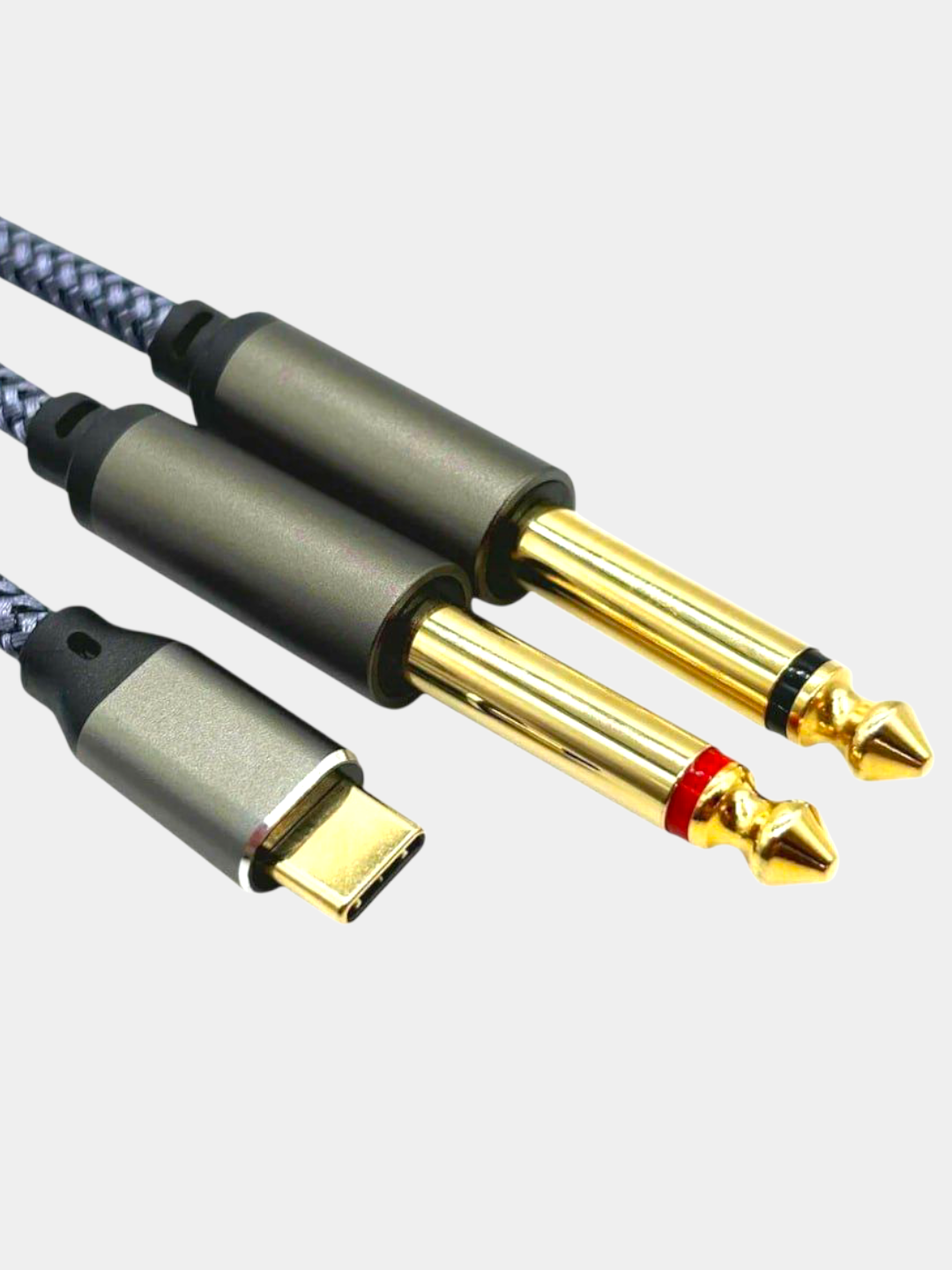 Type-C DAC 2x6.3 mm Jek-USB 3 metrli dekodlash audio kabeli - 