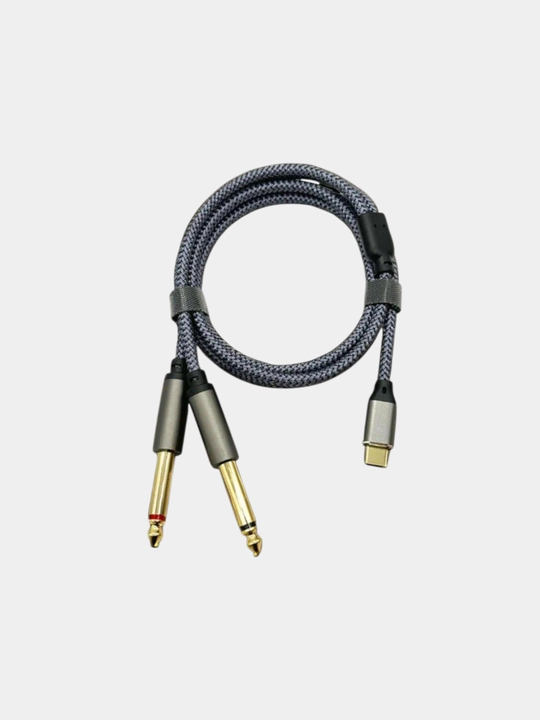 Type-C DAC 2x6.3 mm Jek-USB 3 metrli dekodlash audio kabeli