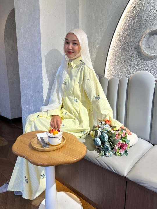 Lyon ko‘ylak ayollar uchun, premium uzun ko‘ylak, nafis kashtali dizayn