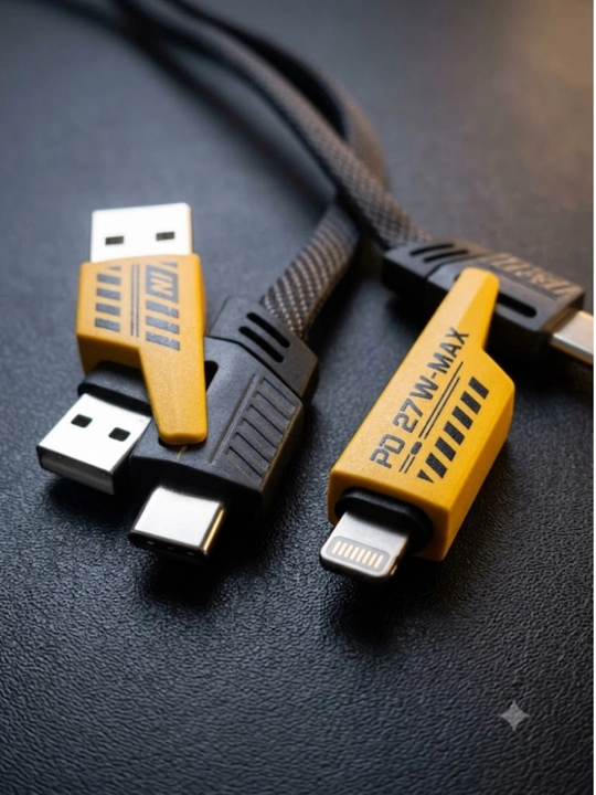 USB 4-в-1 Turbo Type-C/Lightning - USB-A/Type, быстрая зарядка
