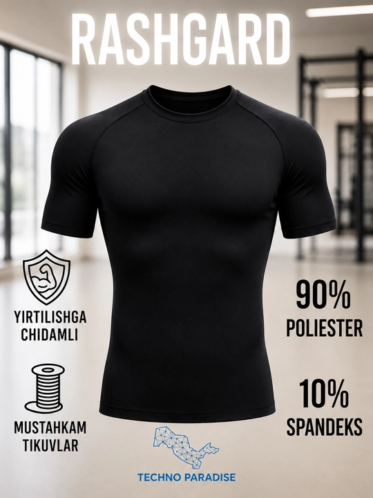 Erkaklar uchun mashg‘ulotlar, fitnes va yakkakurashlar uchun sport, kompression rashgard - 