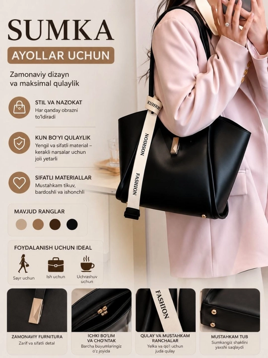Sumka,ayollar sumkasi,klassik uslub,kundalik va ofis uchun,sumka+hamyon,yelka uchun