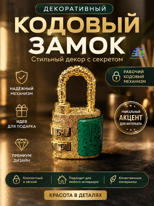 Mini kodli qulf, chamadon, sumka va zargarlik qutilari uchun kombinatsiyali qulf - 