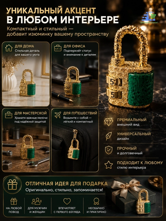 Mini kodli qulf, chamadon, sumka va zargarlik qutilari uchun kombinatsiyali qulf