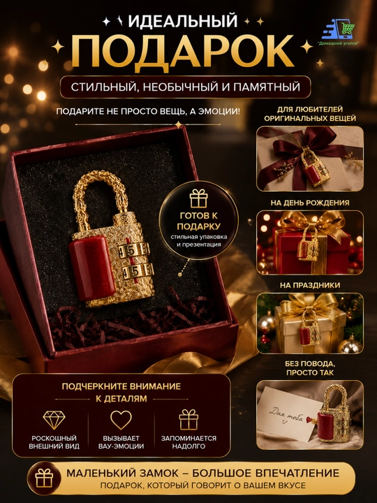 Mini kodli qulf, chamadon, sumka va zargarlik qutilari uchun kombinatsiyali qulf