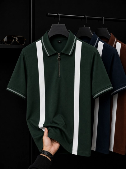 Erkaklar uchun polo futbolka, qisqa yengli polo - 