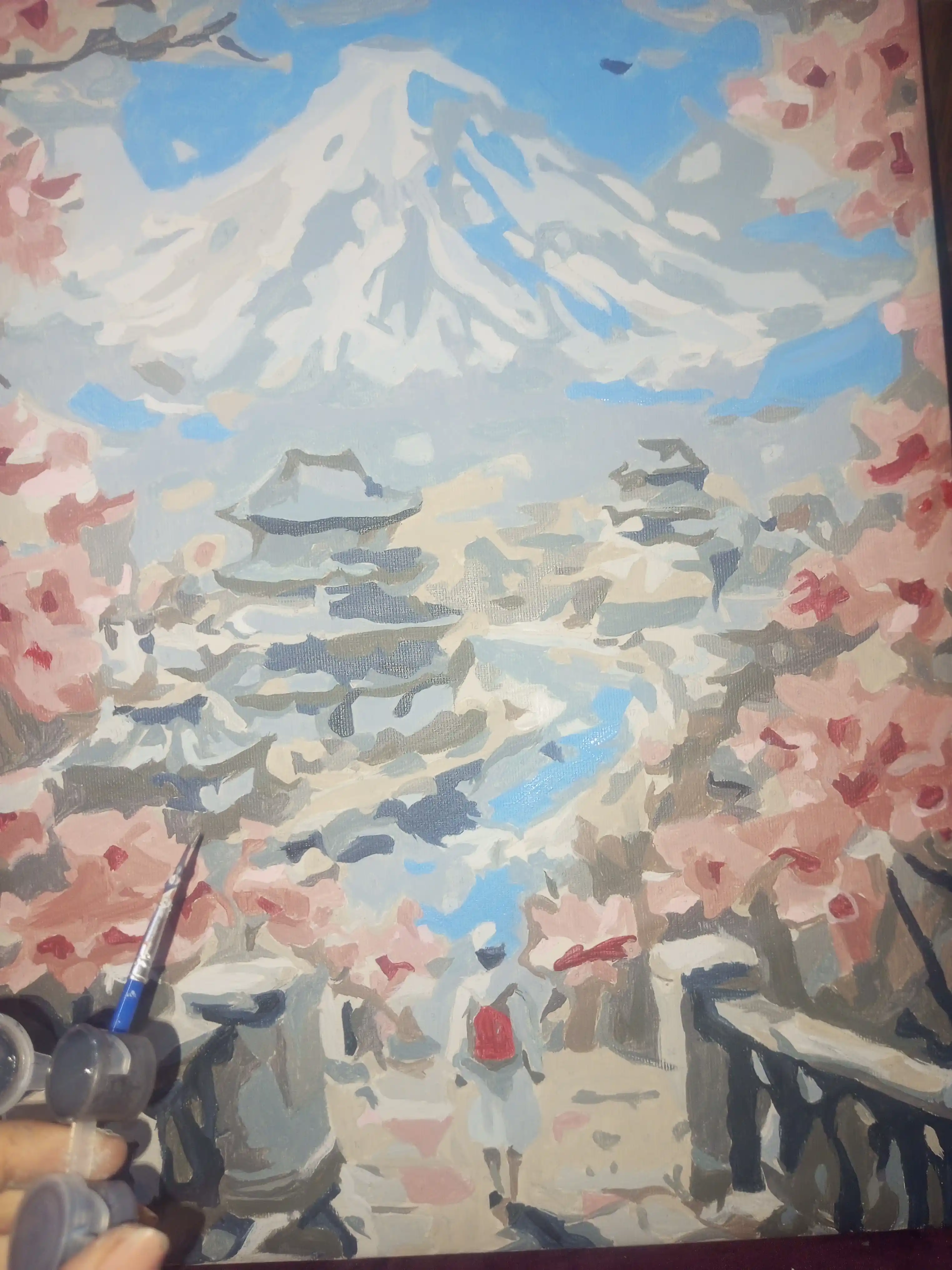 Raqamlar bo'yicha rasm Skystore Tabiat, asosli ramkaga tortilgan, 30x40 sm