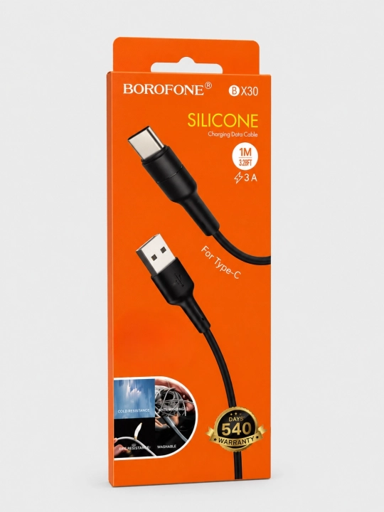 USB Type-C 3.0 kabeli, 6A, mustahkam, tez zaryadlash va ma’lumot uzatish uchun