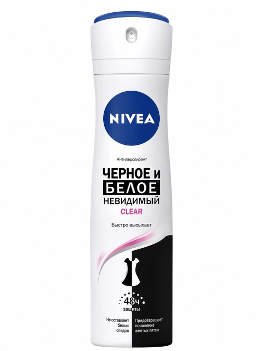 Дезодорант спрей NIVEA женский B&W INVISIBLE AUTHENTIC 150мл