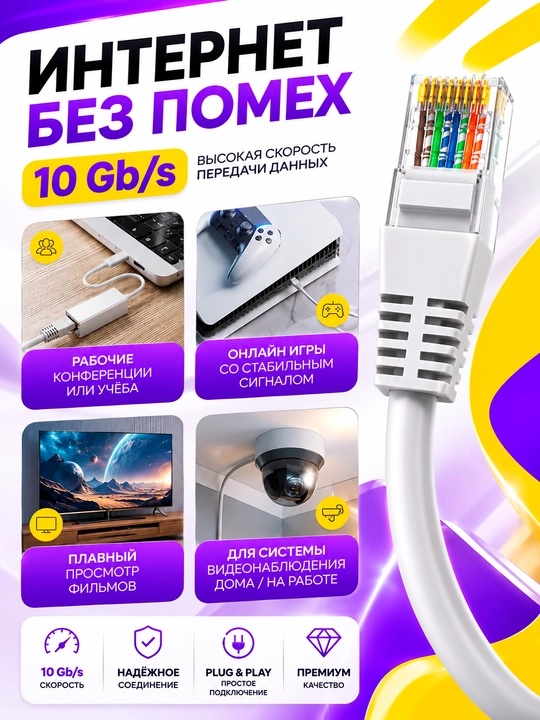 Lan кабель CAT6 RJ45, LAN, UTP CAT 6, сеть 10Gb/s сетевой кабель патч 1.5 3 5 10, 25, 30 м